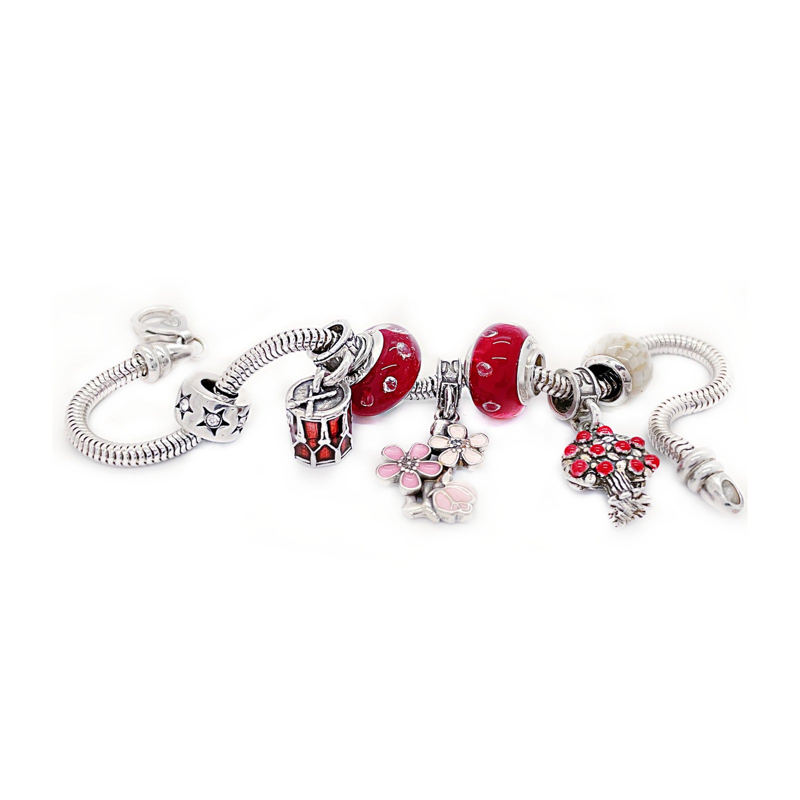 Red Color My World Bead Charm