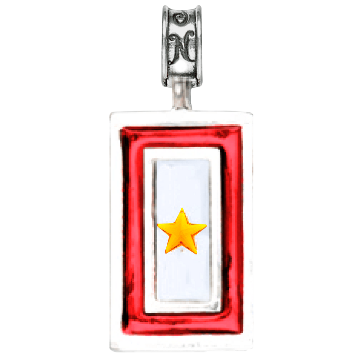 Gold Star Flag Charm- Pendant