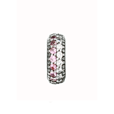 Pave Spacer Stripe - Pink/White