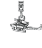 Military Jewelry, Military Charms, Military Gifts, Military Aviation, Huey Helicopter Charm