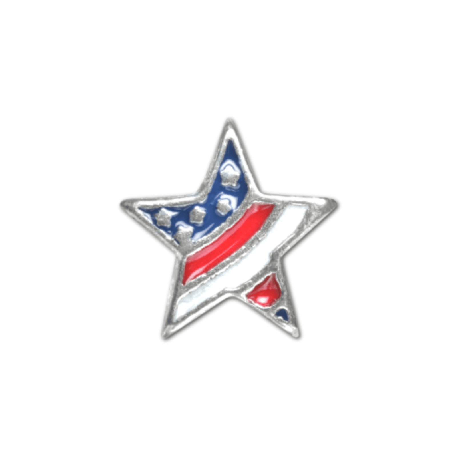 Wavy Patriotic Star Bead Charm