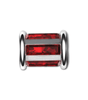 Military Spacers, Beads, Patriotic, Red Glass Spacer