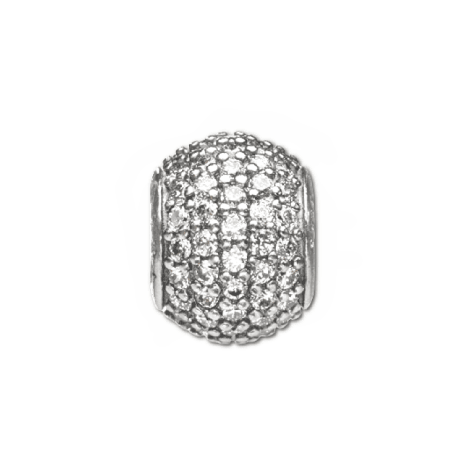 Clear Petite Pave Bead Charm