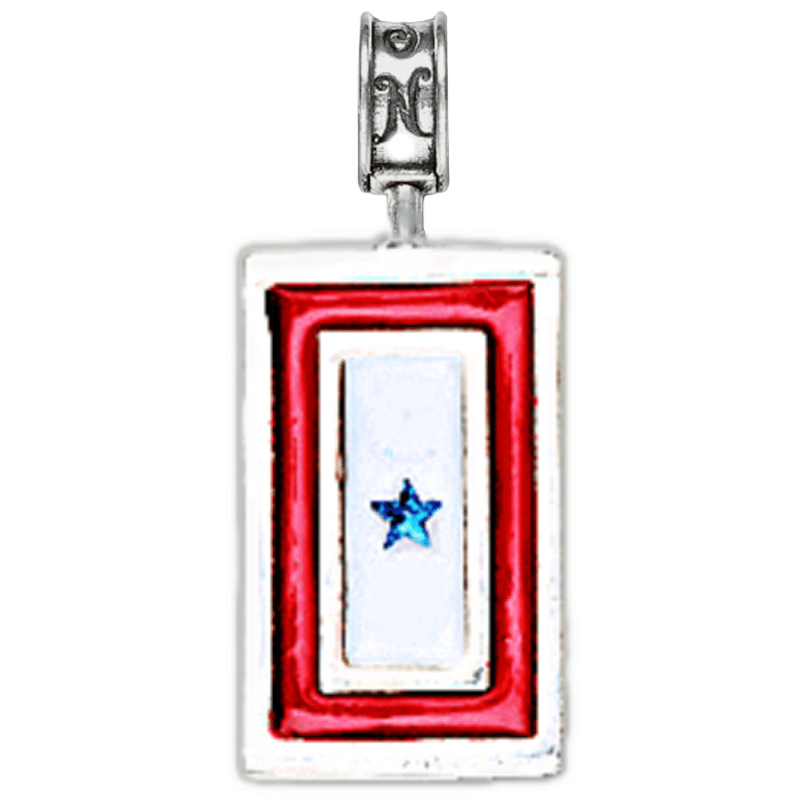 Blue Star Flag Charm- Pendant