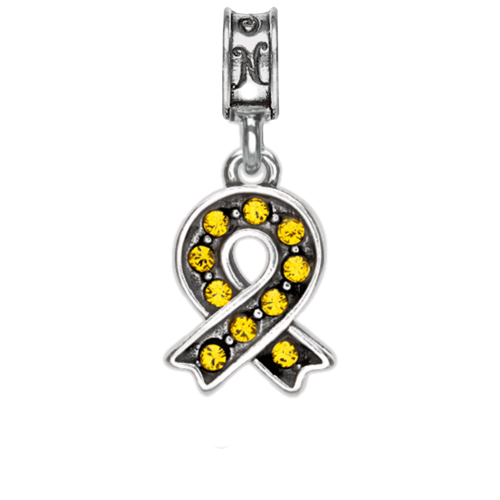 Support The Troops Yellow Ribbon Charm