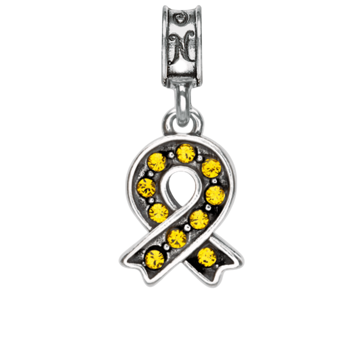 Support The Troops Yellow Ribbon Charm