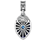 Military Jewelry, Military Charms, Military Gifts, Thin Blue Line Jewelry, Police Badge Charm, Back the Blue Jewelry