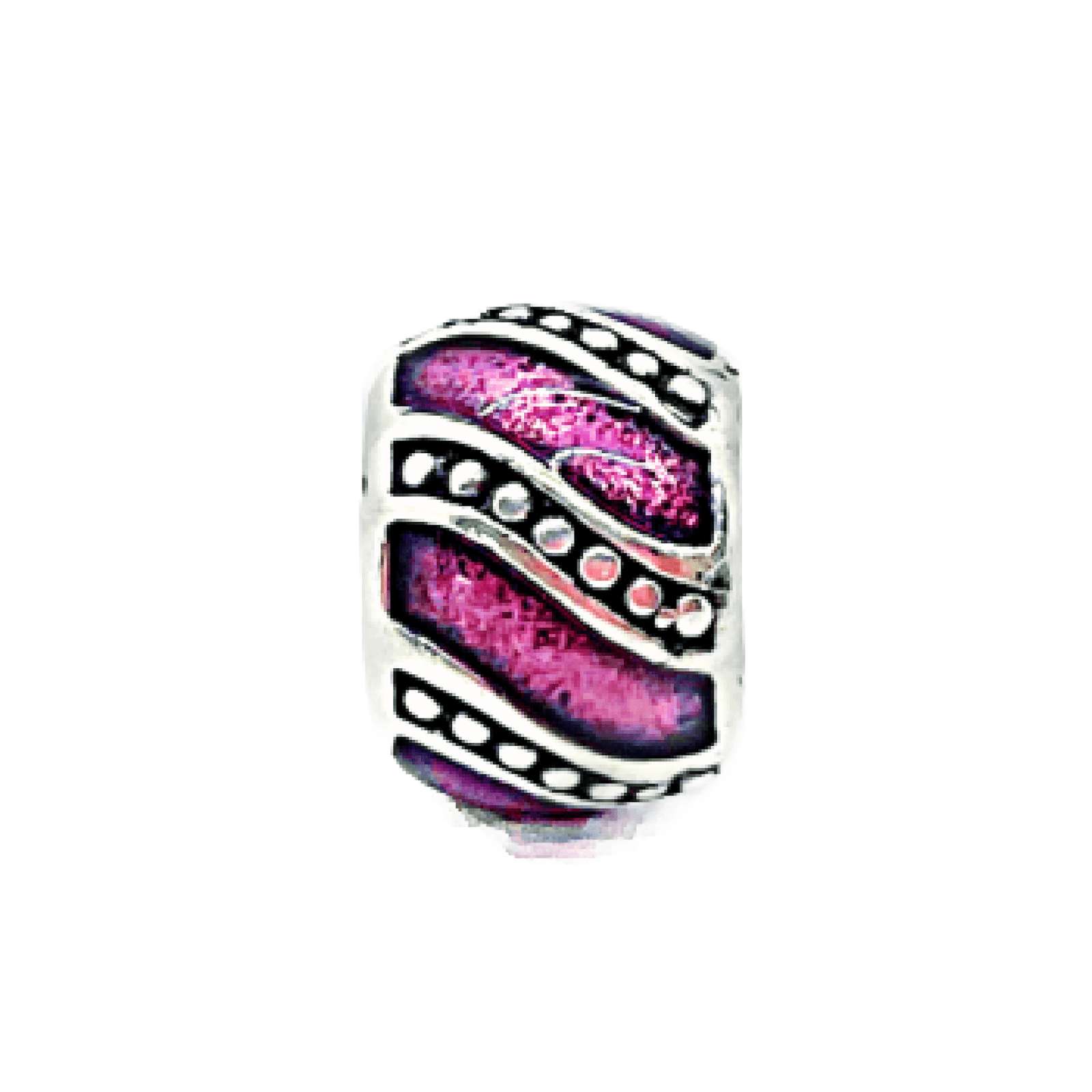 Swirl Pink Bead Charm