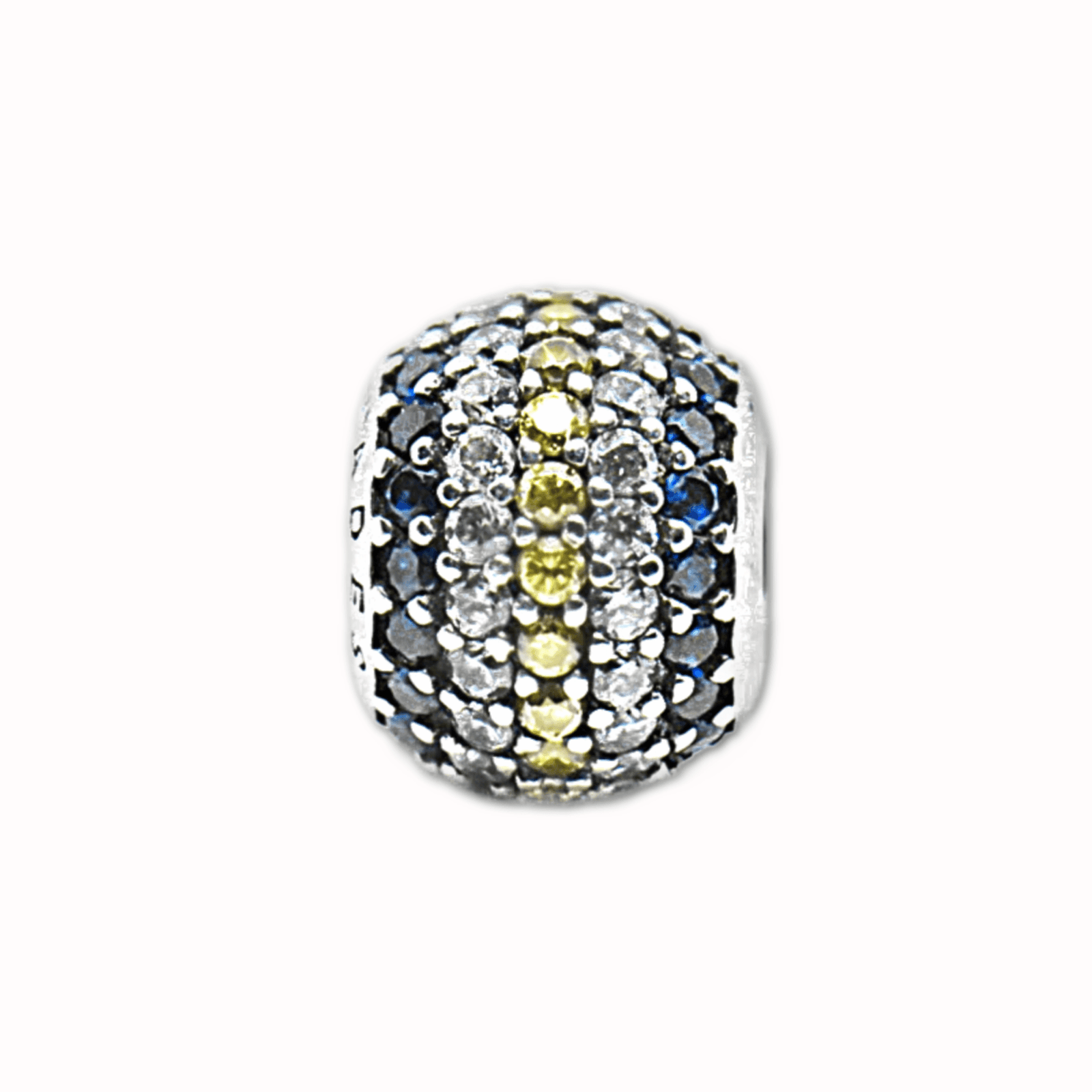 Navy Petite Pave Bead Charm