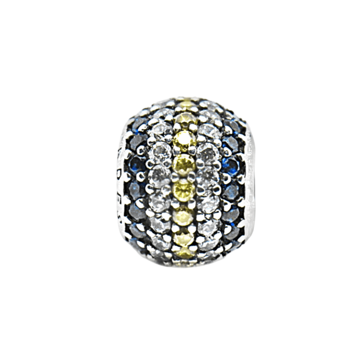Navy Petite Pave Bead Charm