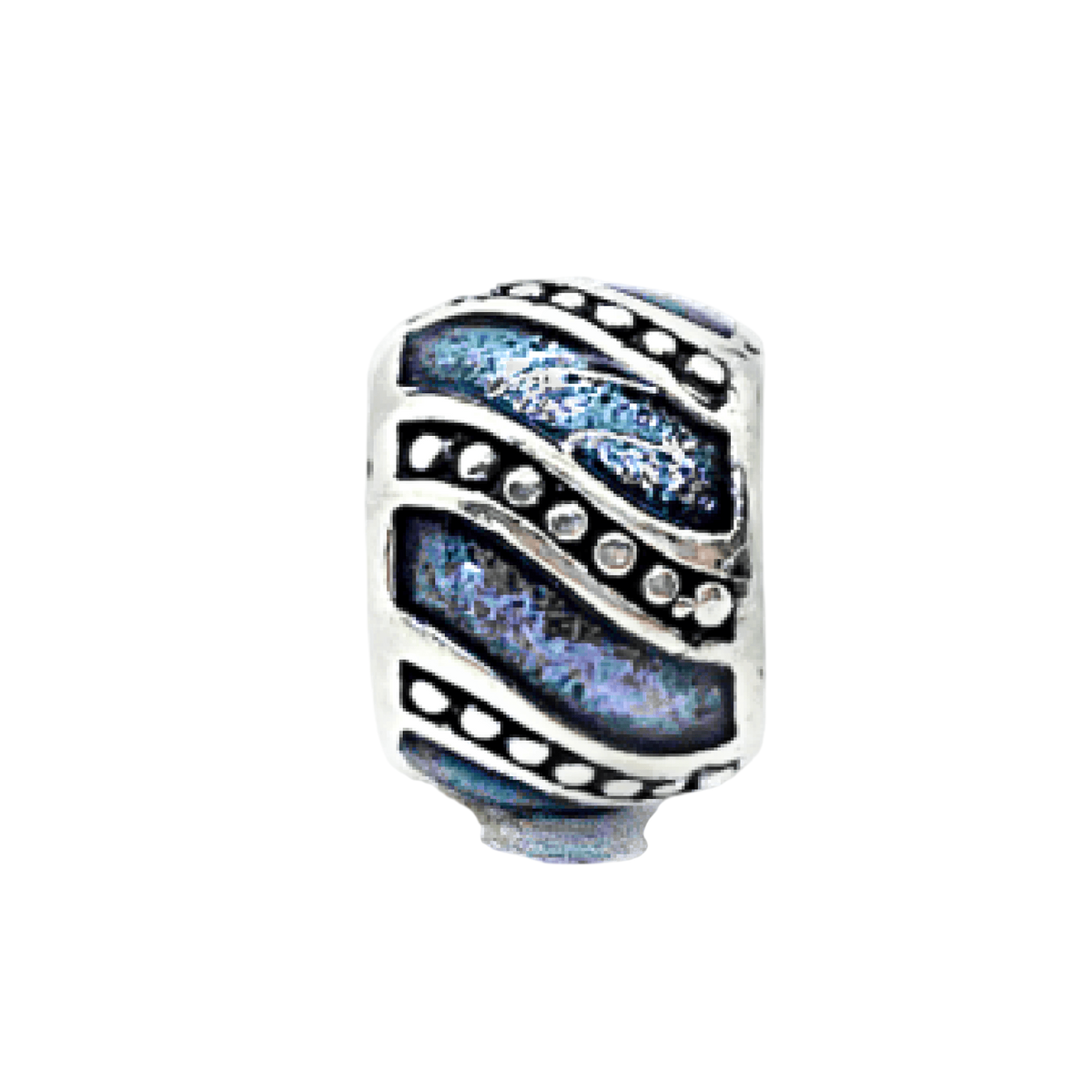 Swirl Blue Bead Charm