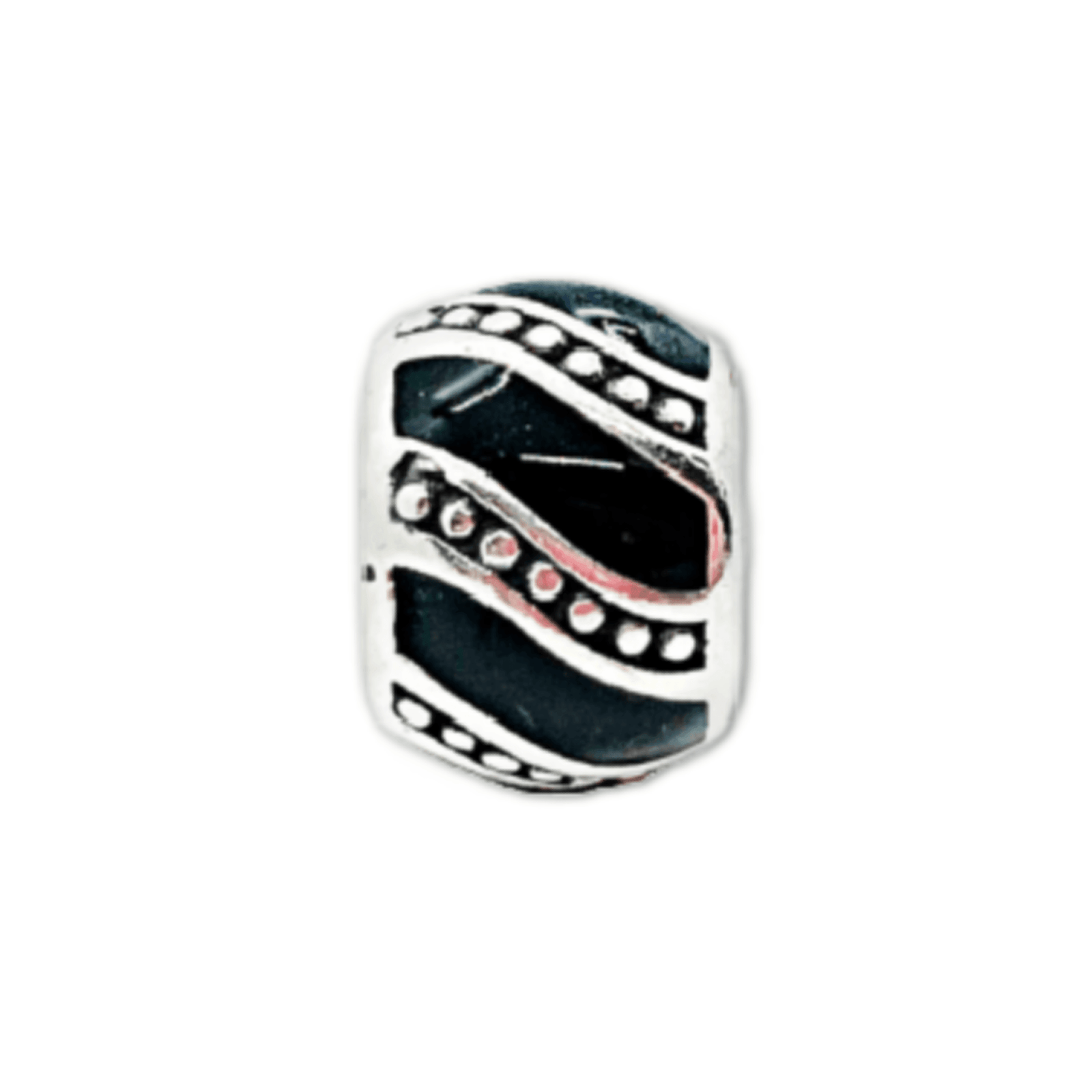 Swirl Black Bead Charm