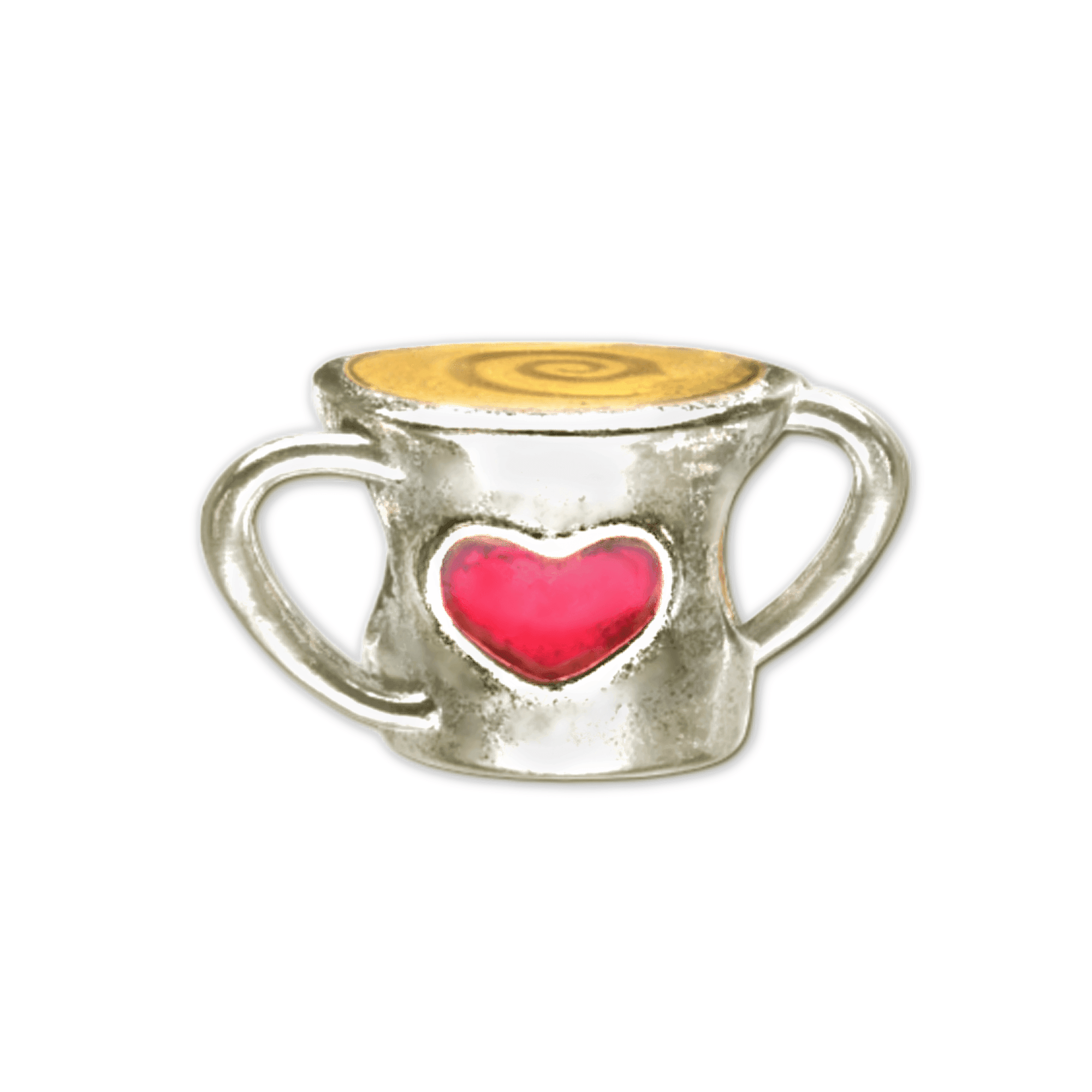 European Coffee Cup Charm Spacer Bead For Snake Chain Bracelets - Fits Pandora, Chamilia & More