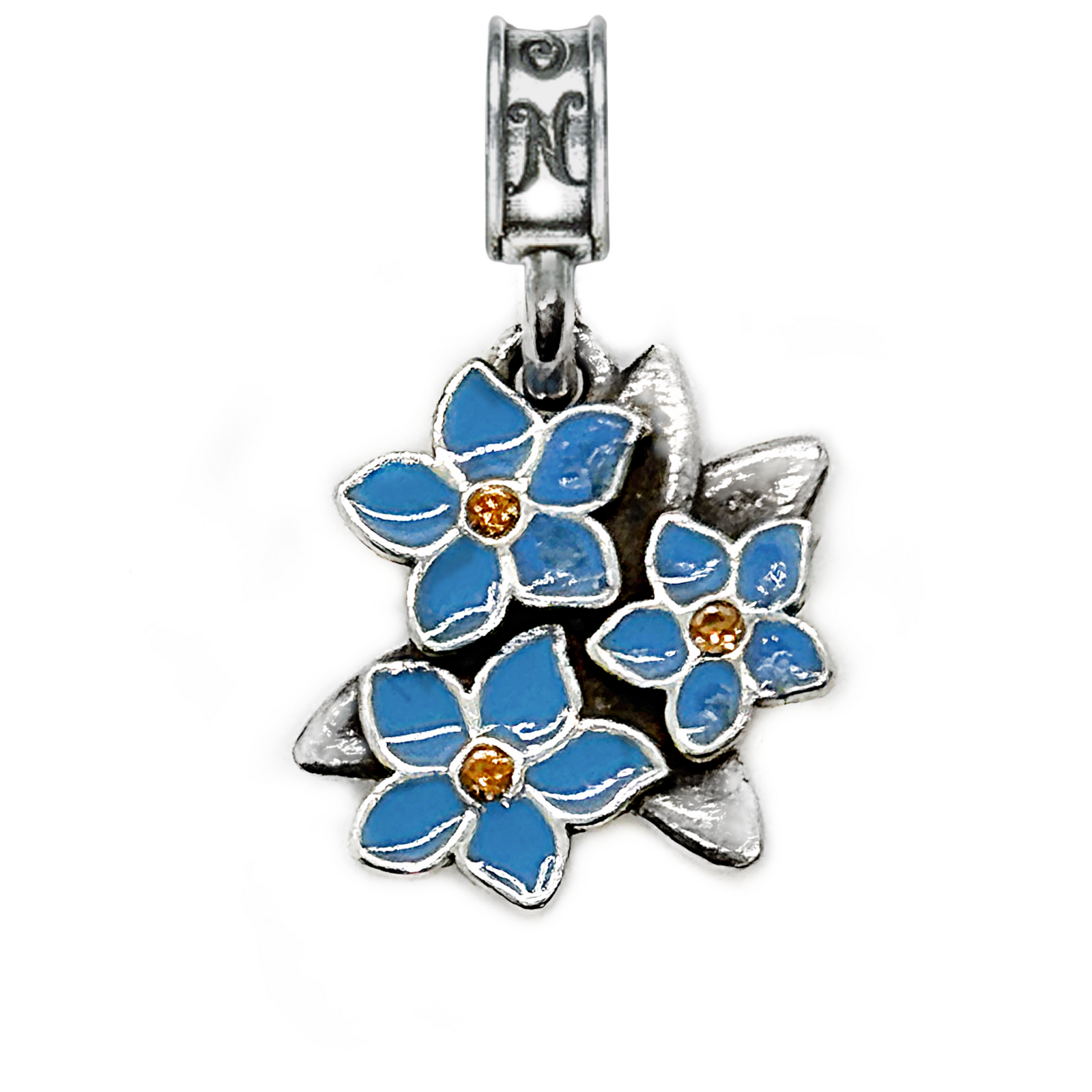 Command Sgt. Major Wife "Forget-me-not" Flower Charm
