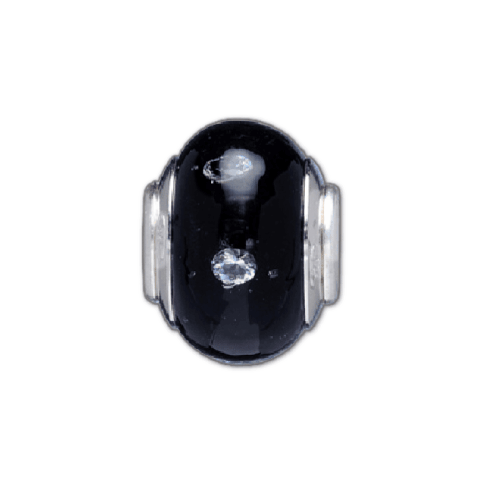 Black Color My World Bead Charm