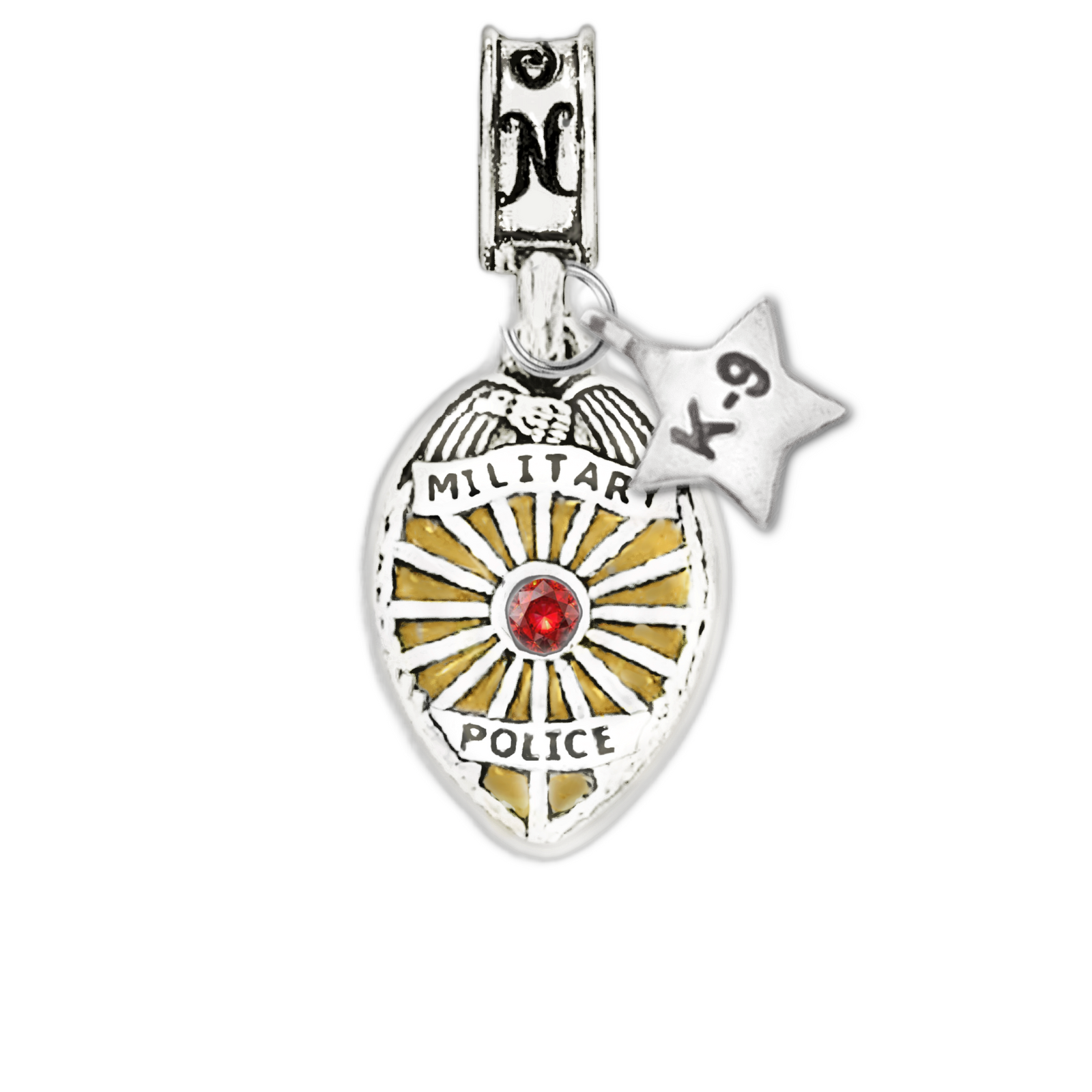 Military Police Badge Gold/Red K9 Bundle