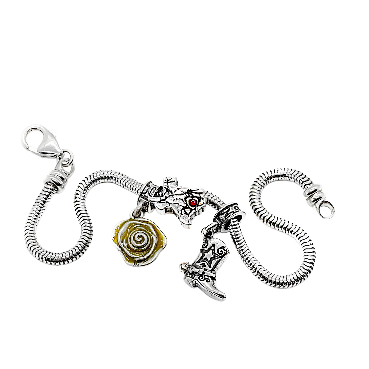 Fort Sam Houston Yellow Rose Charm