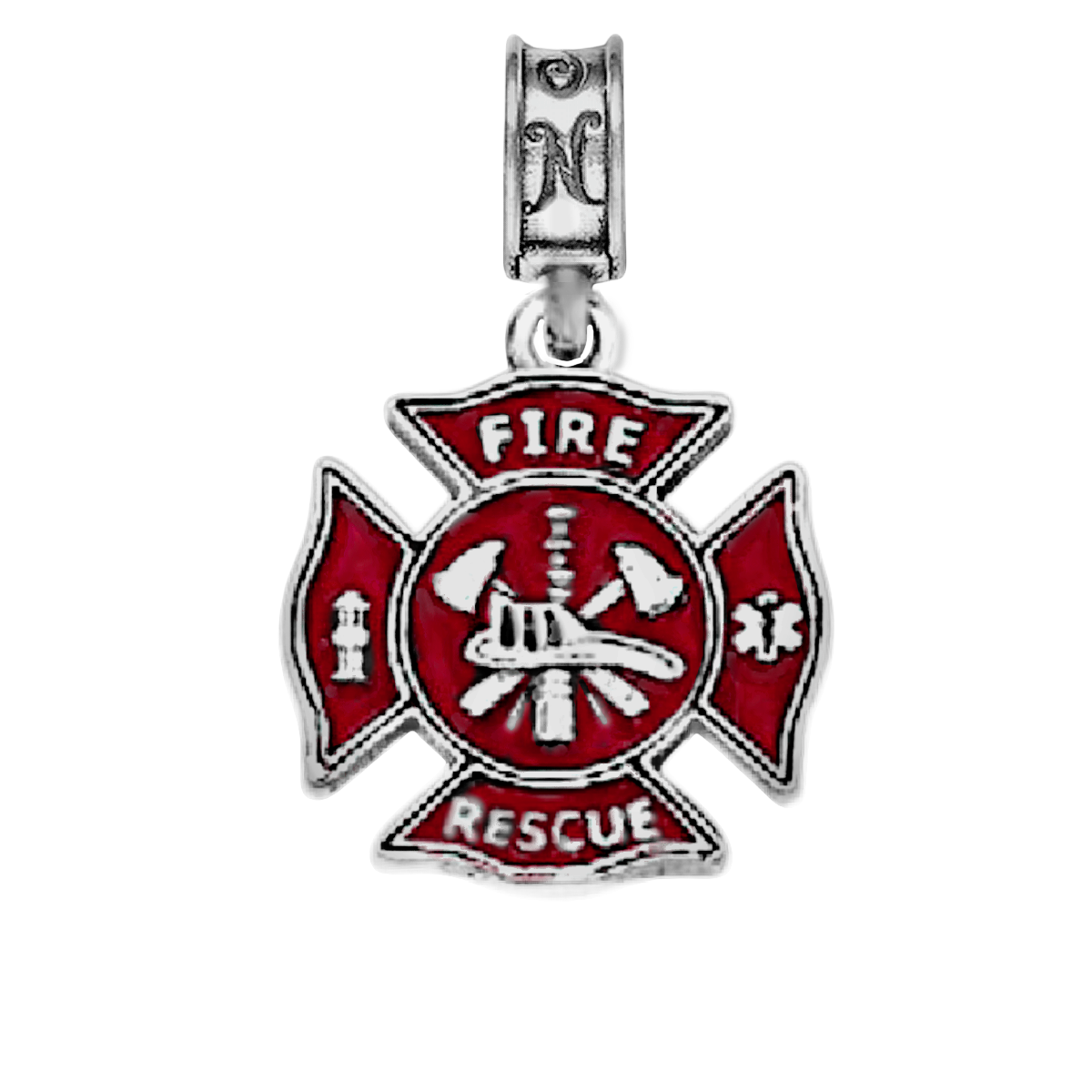 Fire Rescue Badge Charm