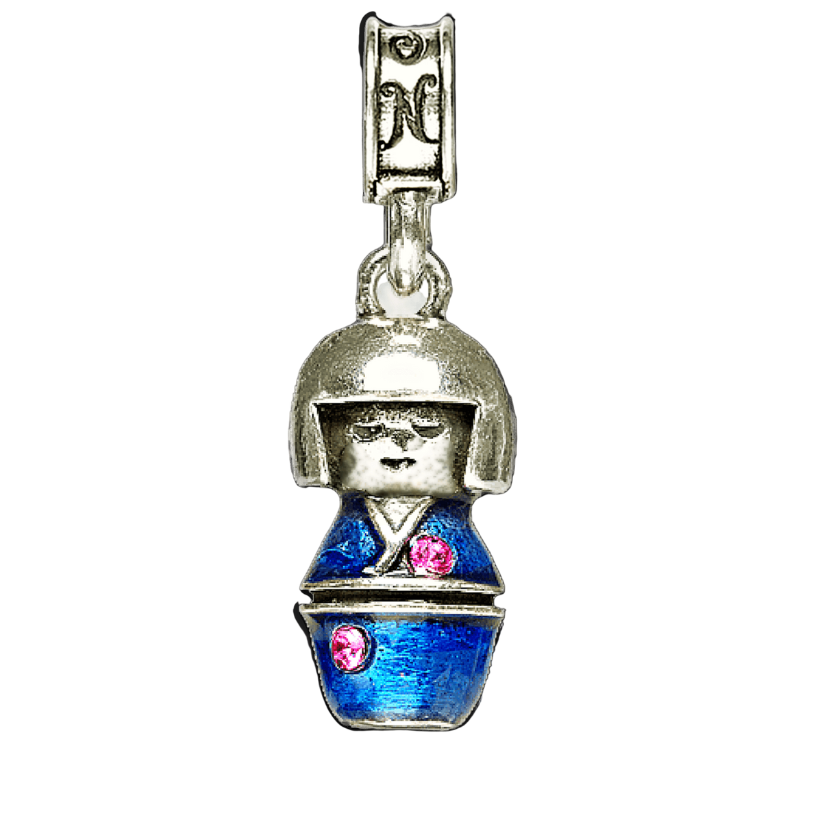 MCAS Iwakuni Blue Kokeshi Doll Charm