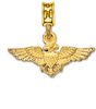 Military Jewelry, Military Charms, Navy, USN, Military Gifts, Naval Aviation Wings Charm Gold