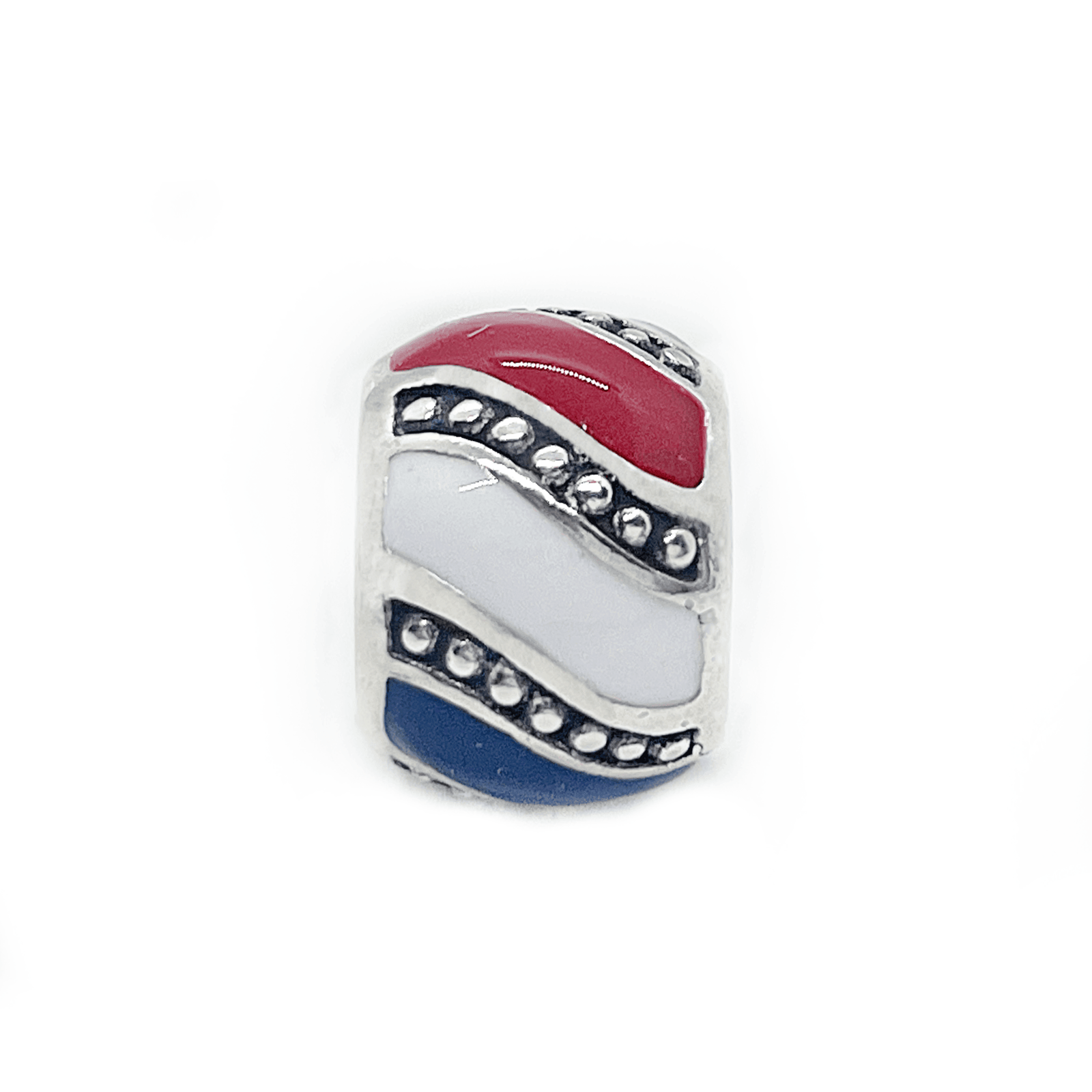 Swirl Patriotic Bead Charm