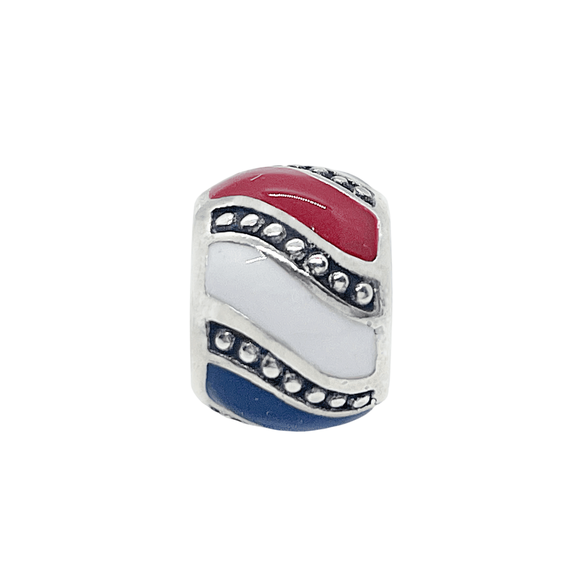 Swirl Patriotic Bead Charm