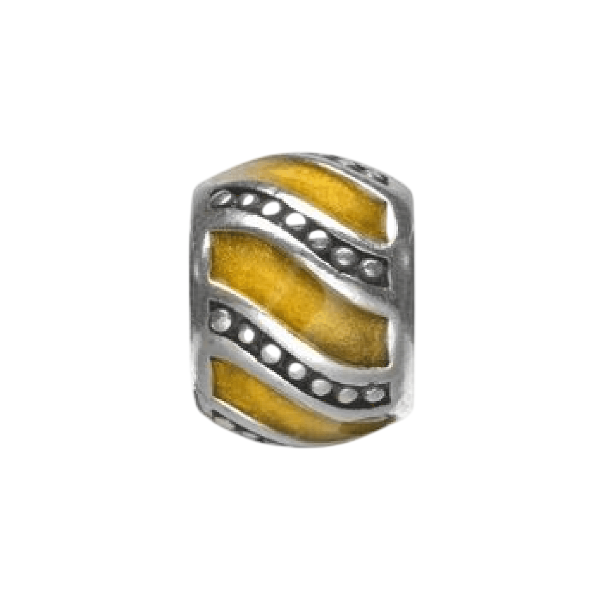Swirl Gold Bead Charm