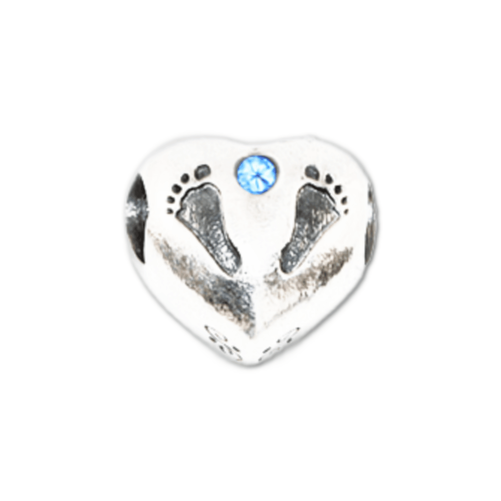 Baby Footprint Boy Bead Charm