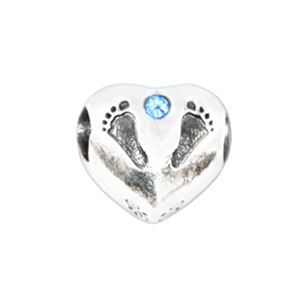 Baby Footprint Boy Bead Charm