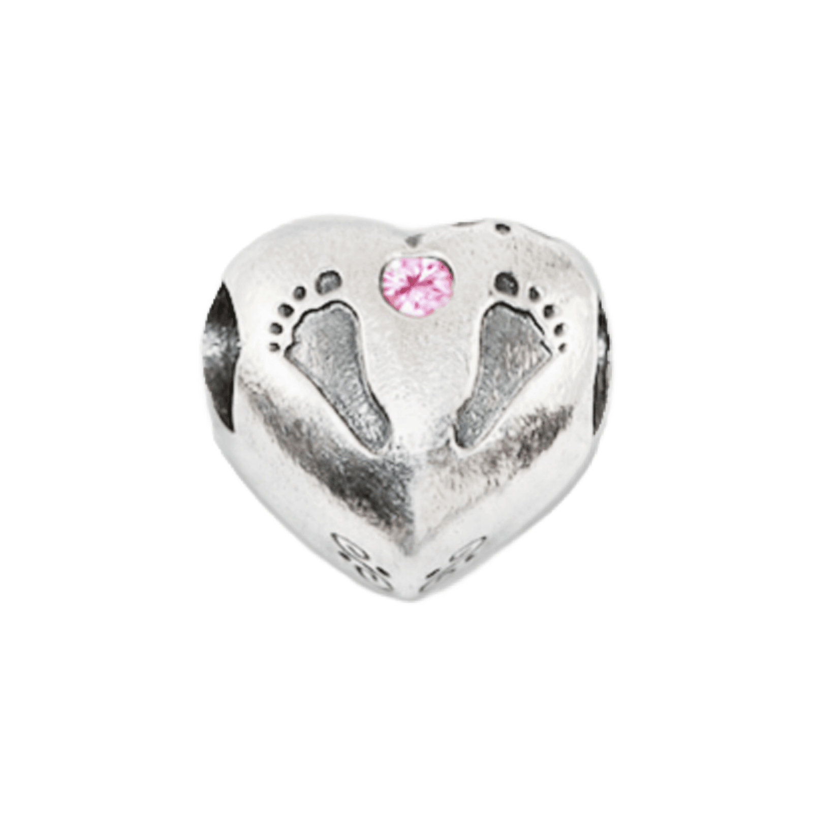 Baby Footprint Girl Bead Charm