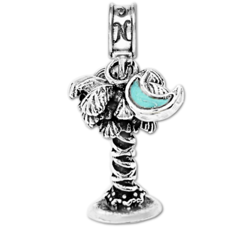 MCAS Beaufort Palm and Moon Charm