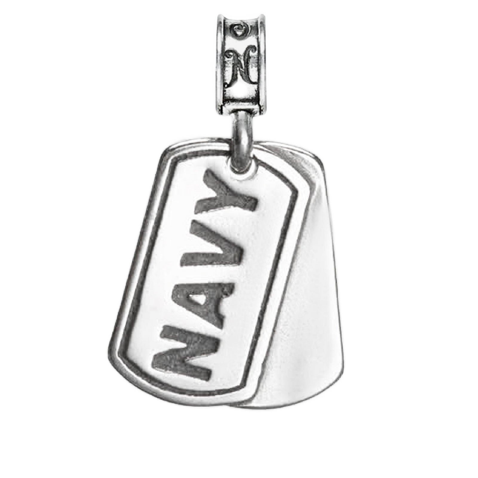 Navy Dog Tag Charm
