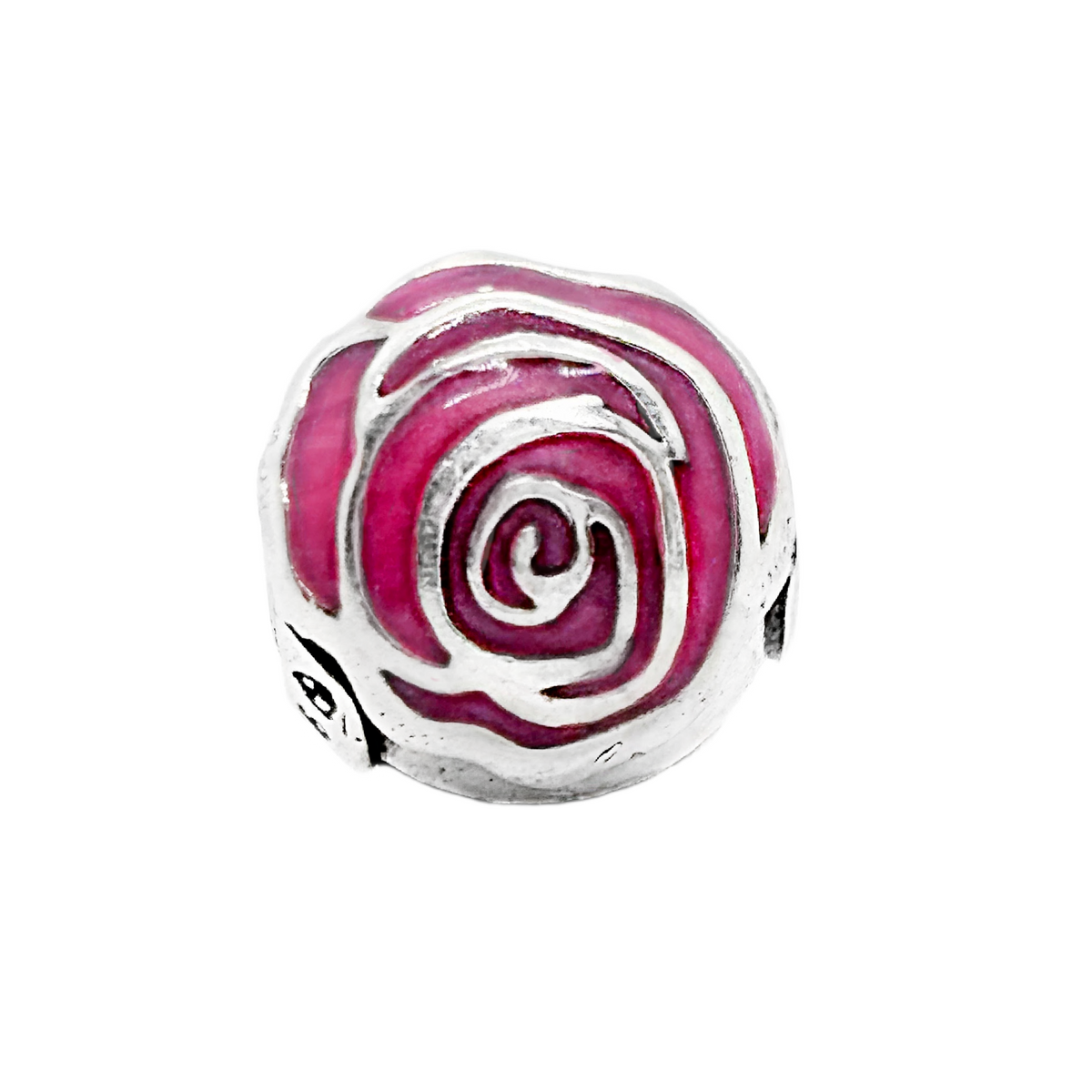 Friendship Blossoms Pink Sterling Silver Charm