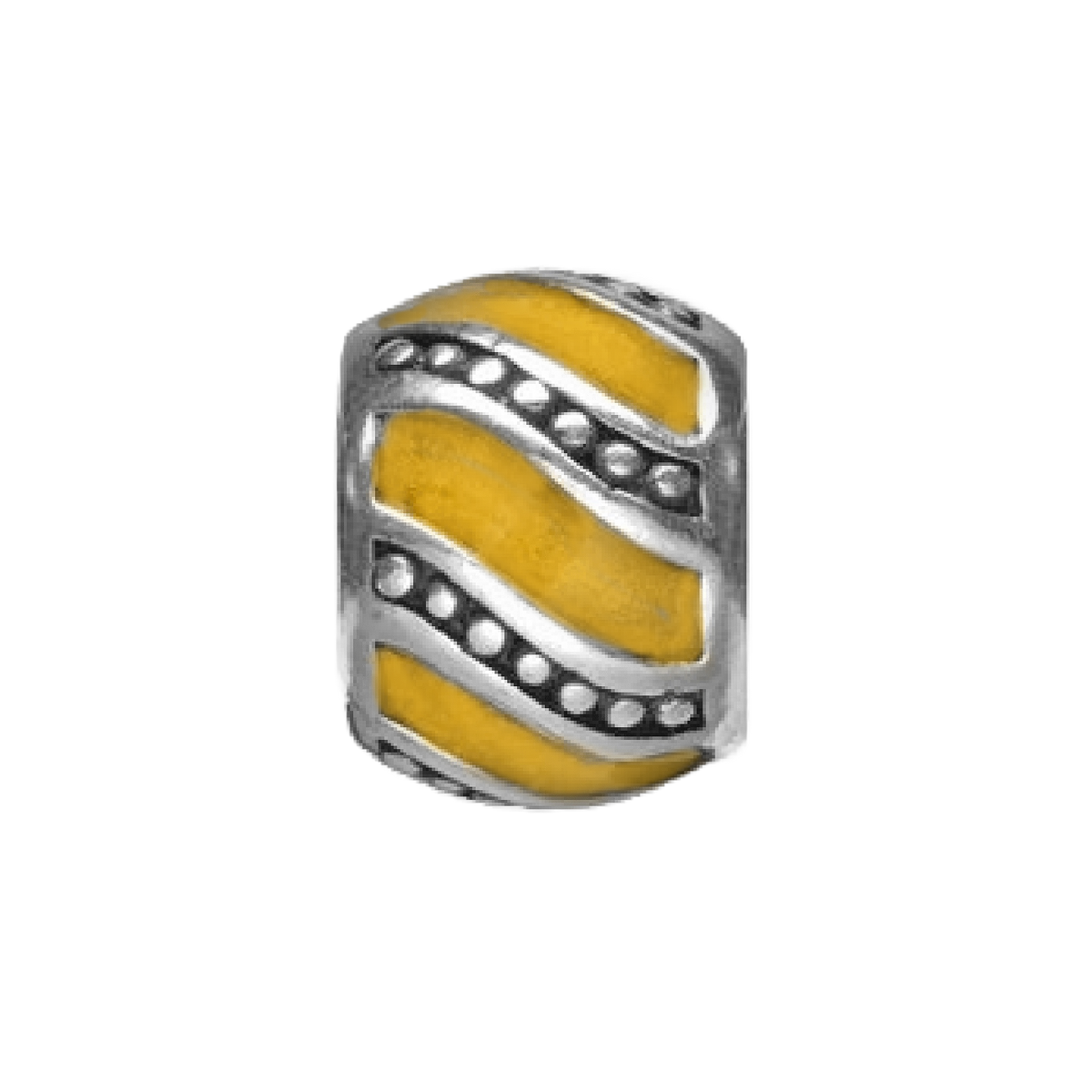 Swirl Gold Bead Charm