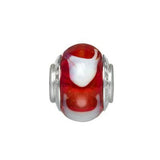 Military Jewelry, Military Charms, Military Gifts,  Red Glass Spacer