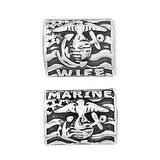Military Jewelry, Military Charms, Marine Corps, USMC, Military Gifts, Proud Marine Corps Wife Proud USMC Wife
