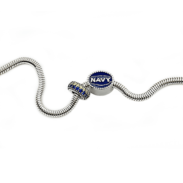 Navy Bead Charm and Spacer Collection