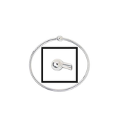 Replacement End, Bangle Cap sterling silver charm by Nomadés Collection, bangle end cap design