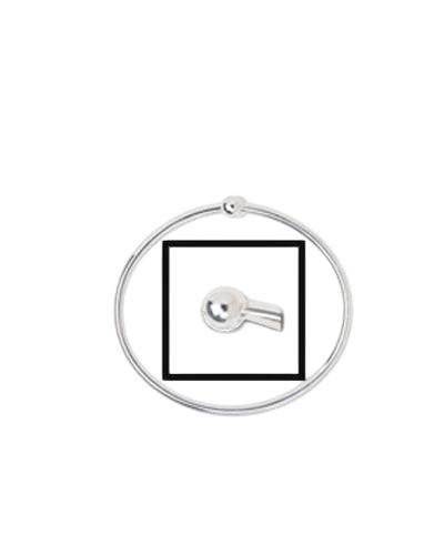 Replacement End, Bangle Cap sterling silver charm by Nomadés Collection, bangle end cap design