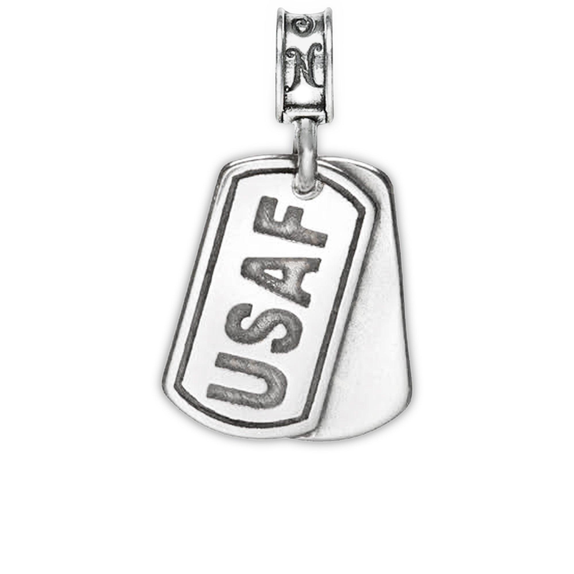 Military Jewelry, Military Charms, Military Gifts, USAF, United States Air Force, USAF Dog Tag, United States Air Force Dog Tag