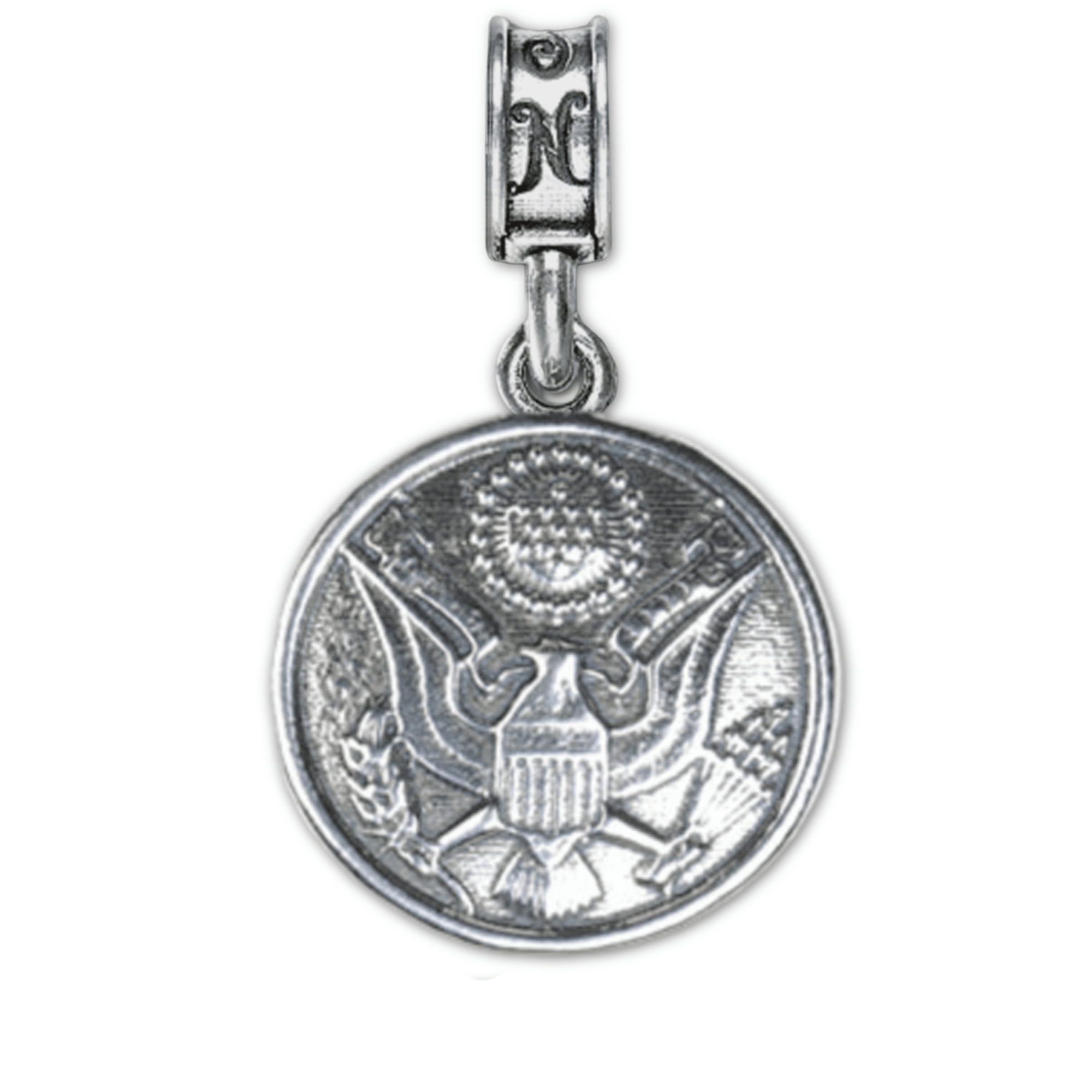 Army Button Charm