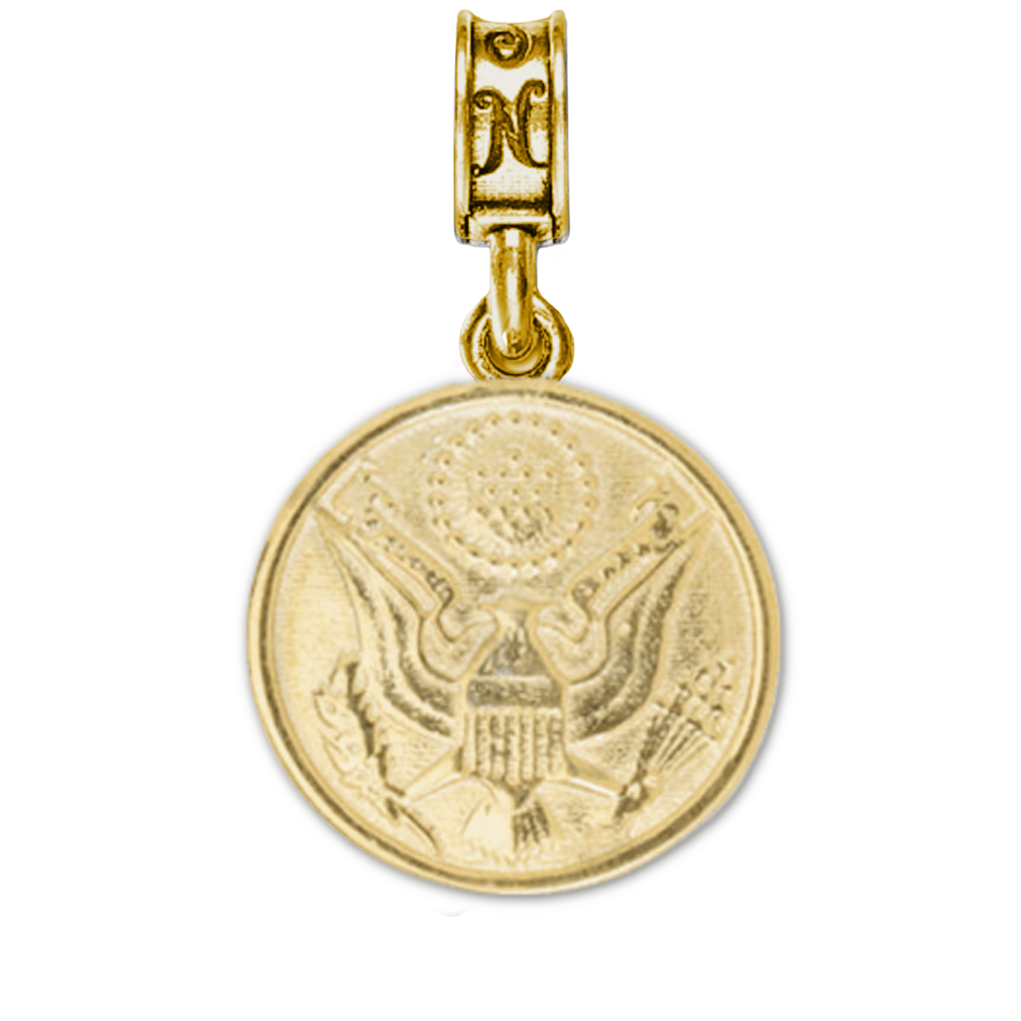 Army Button Charm