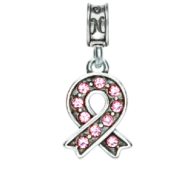 Pink Breast Cancer Awareness Ribbon Charm
