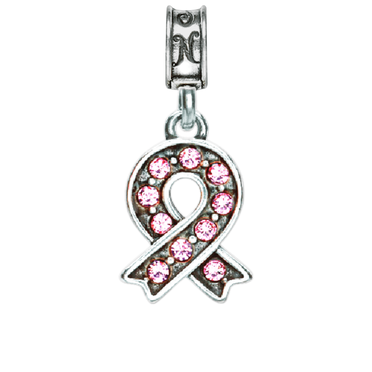 Pink Breast Cancer Awareness Ribbon Charm
