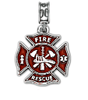 Military Jewelry, Military Charms, Military Gifts,  Fire and Rescue Charm, First Responder Charm