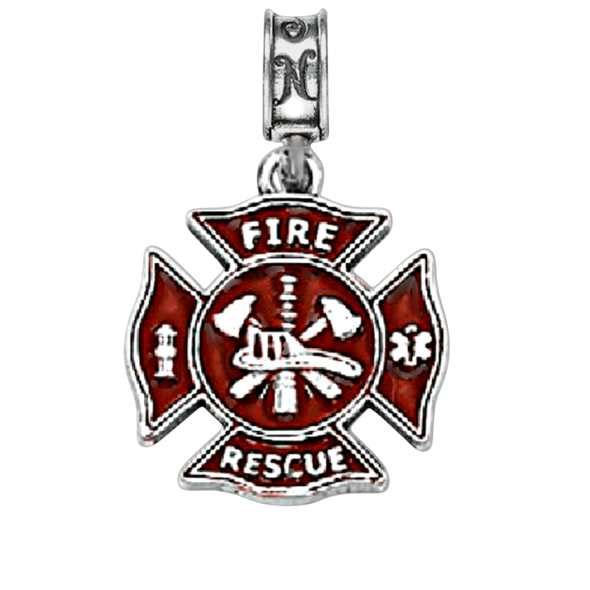 Fire Rescue Badge Charm