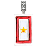 Military Jewelry, Military Charms, Military Gifts, Gold Star Flag Pendant for Necklace, Gold Star Mom, Gold Star Wife