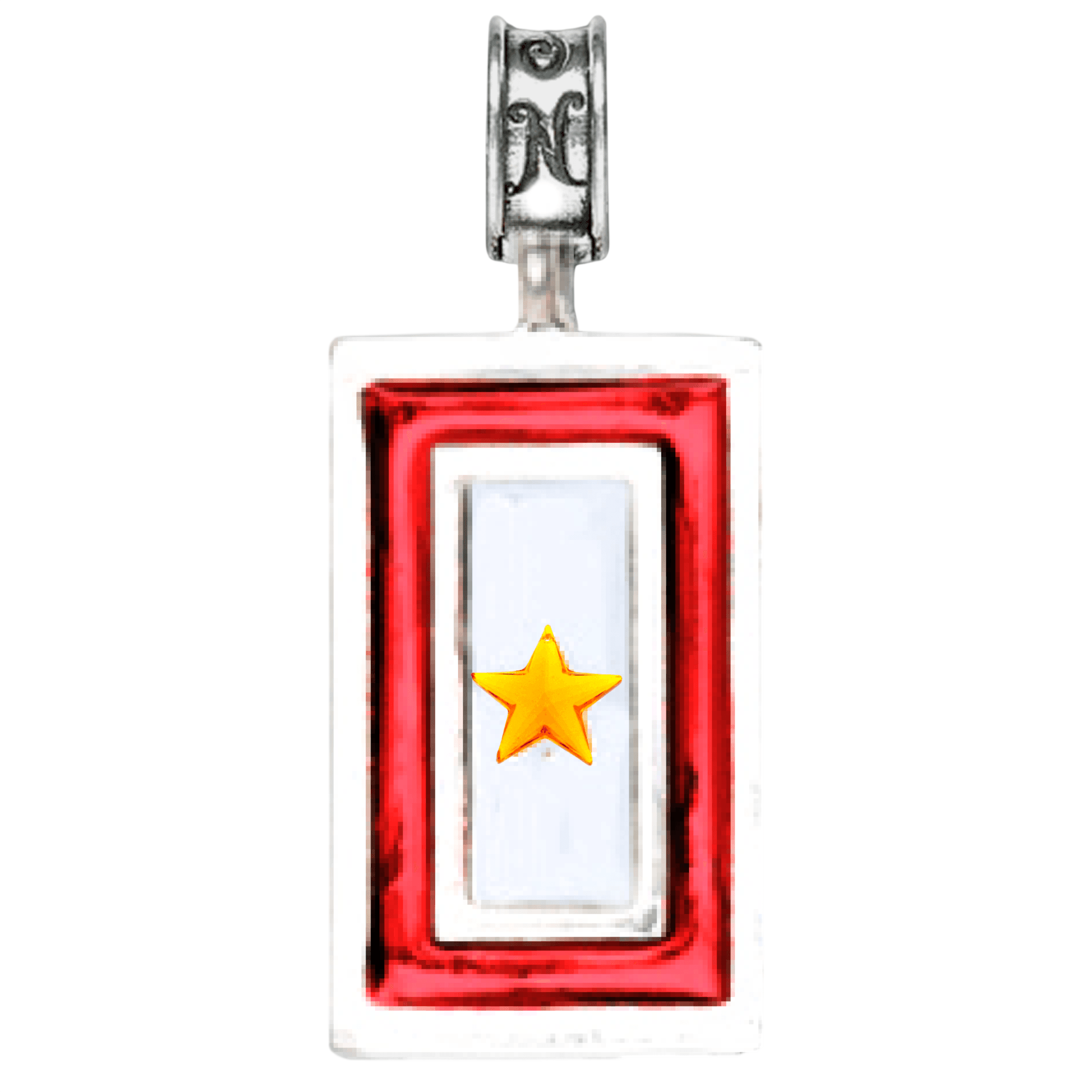 Military Jewelry, Military Charms, Military Gifts, Gold Star Flag Pendant for Necklace, Gold Star Mom, Gold Star Wife
