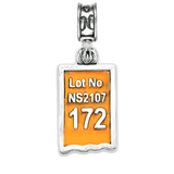 Military Jewelry, Military Charms, Military Gifts, Moving Place Tag Orange