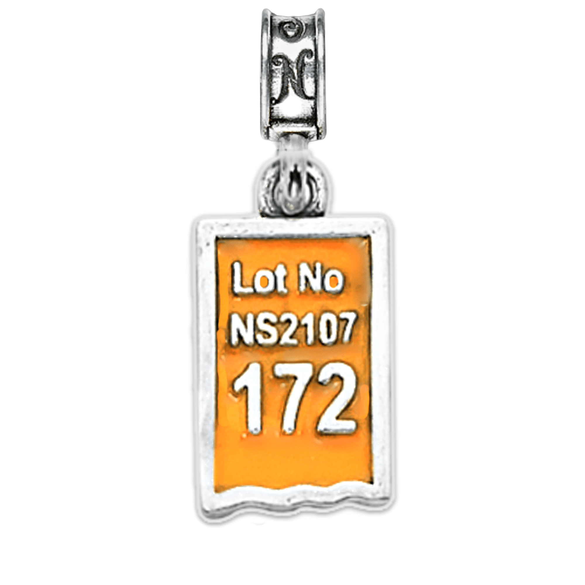 Military Jewelry, Military Charms, Military Gifts, Moving Place Tag Orange